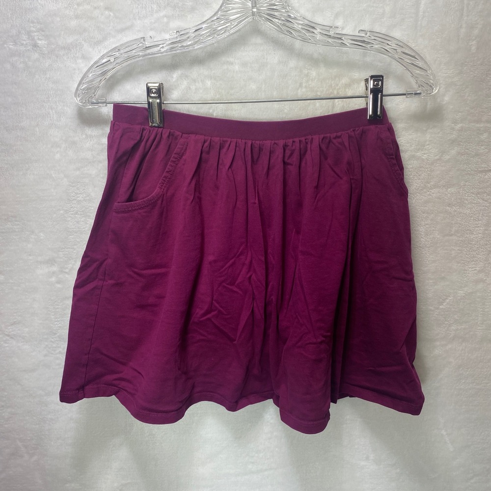 Land's‎ End Womens L Fuchsia Pink Elastic Waist Pocketed Skort
